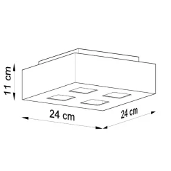 Plafon MONO 4 biały