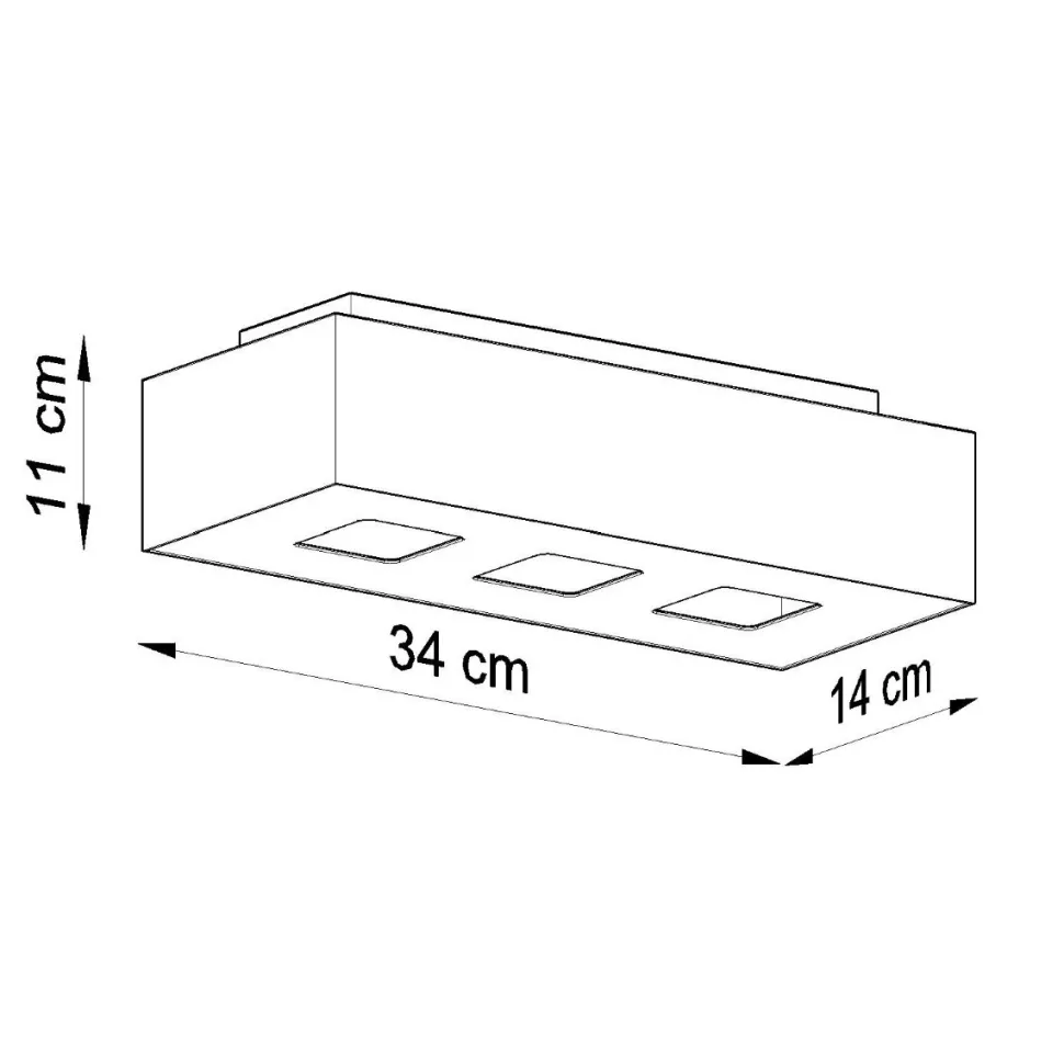 Plafon MONO 3 biały