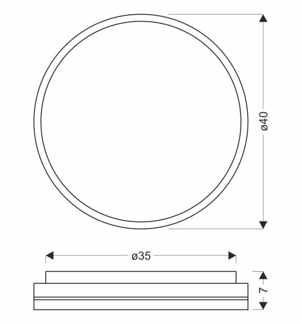 Plafon Montana plafon biały+złoty 24W LED 40 cm klosz biały