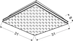 Plafon Mosaic 31x31 2x60W E27