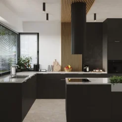 Plafon NERO 12,5 czarny/chrom