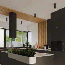 Plafon NERO 12,5 czarny/chrom