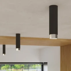 Plafon NERO 12,5 czarny/chrom