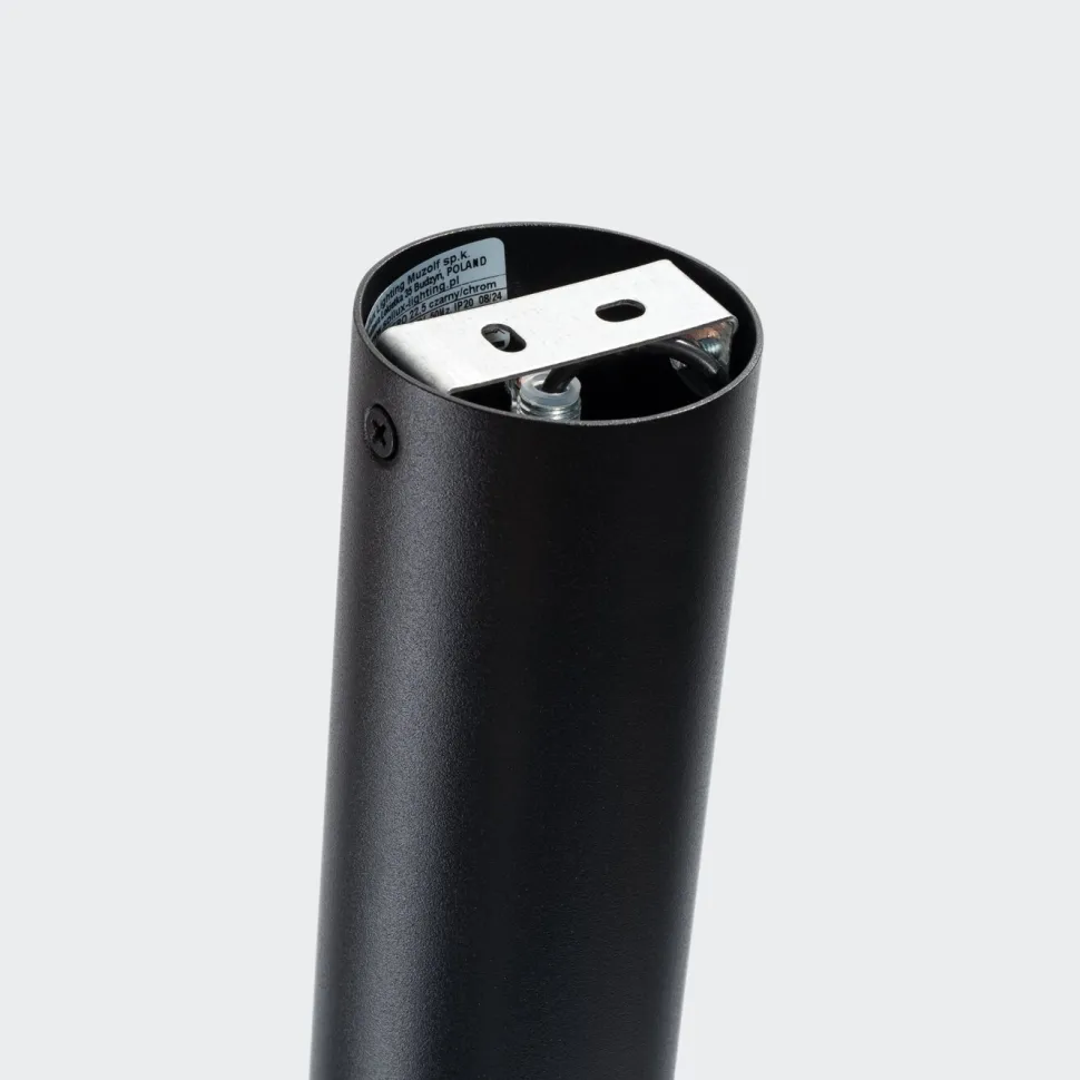 Plafon NERO 22,5 czarny/chrom