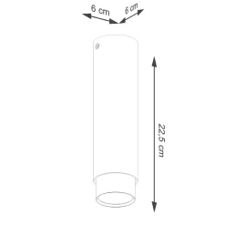 Plafon NERO 22,5 czarny/chrom