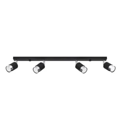 Plafon NERO 4 czarny/chrom