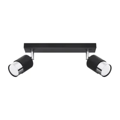 Plafon NERO 2 czarny/chrom