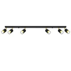 Plafon NERO 6 czarny/złoty