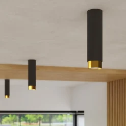 Plafon NERO 12,5 czarny/złoty