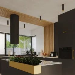 Plafon NERO 12,5 czarny/złoty