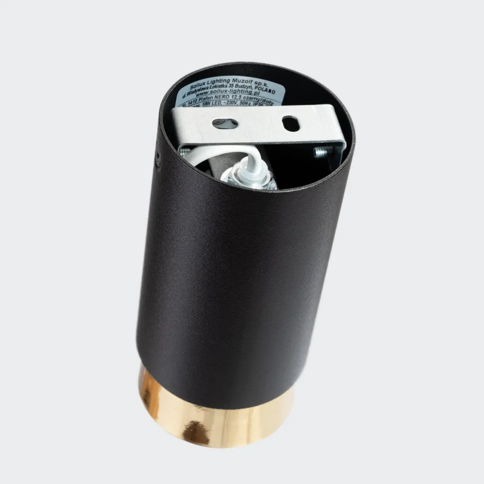 Plafon NERO 12,5 czarny/złoty