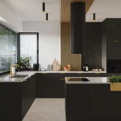 Plafon NERO 12,5 czarny/złoty