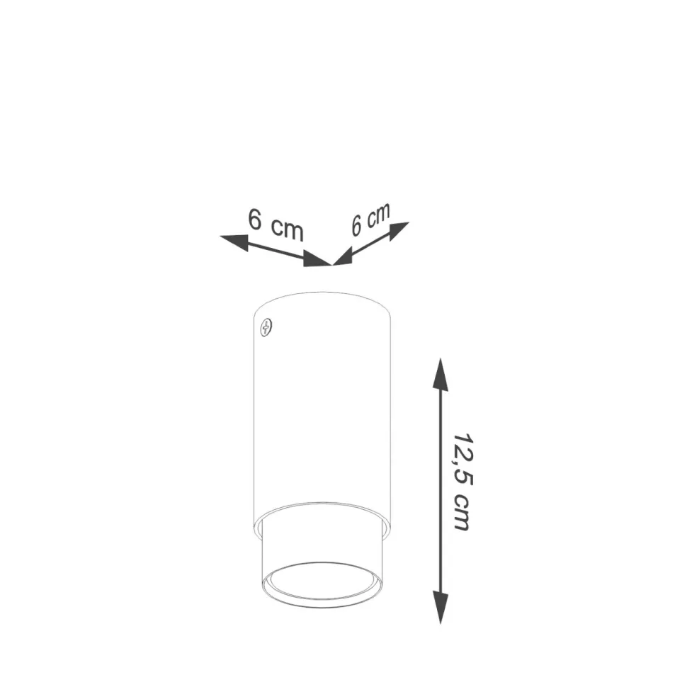 Plafon NERO 12,5 czarny/złoty