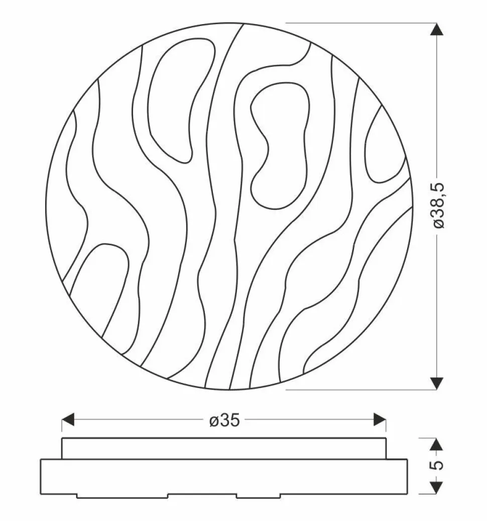 Plafon Nevada plafon biały 24W LED 38,5 cm klosz biały efect sky