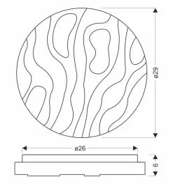 Plafon Nevada plafon biały 16W LED 29 cm  klosz biały efekt sky