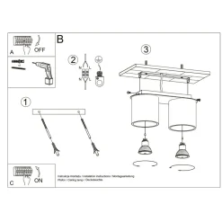 Plafon ORBIS 2 biały