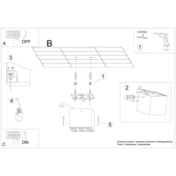 Plafon OZZY czarny LED