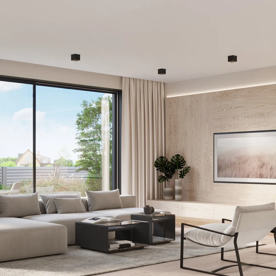 Plafon OZZY czarny LED