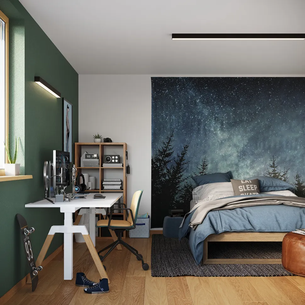 Plafon PINNE 117 czarny 3000K