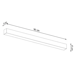 Plafon PINNE 90 szary 4000K