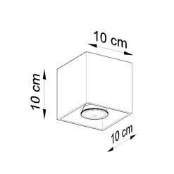 Plafon QUAD 1 biały