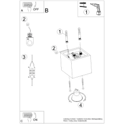 Plafon QUAD 1 biały