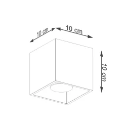 Plafon QUAD 1 złoty