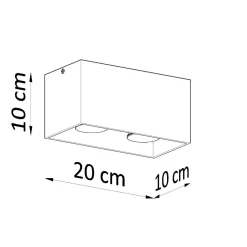 Plafon QUAD MAXI czarny