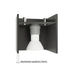 Plafon QUAD MAXI szary