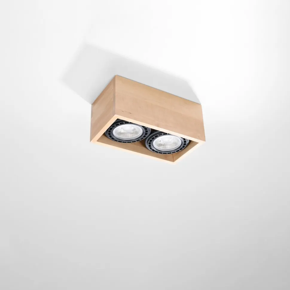 Plafon QUATRO 2 naturalne drewno