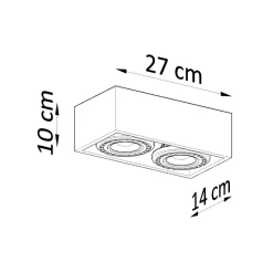 Plafon QUATRO 2 naturalne drewno