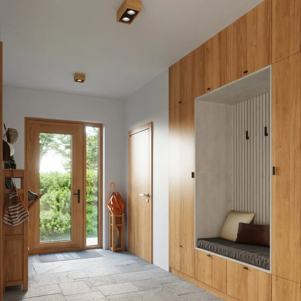 Plafon QUATRO 2 naturalne drewno