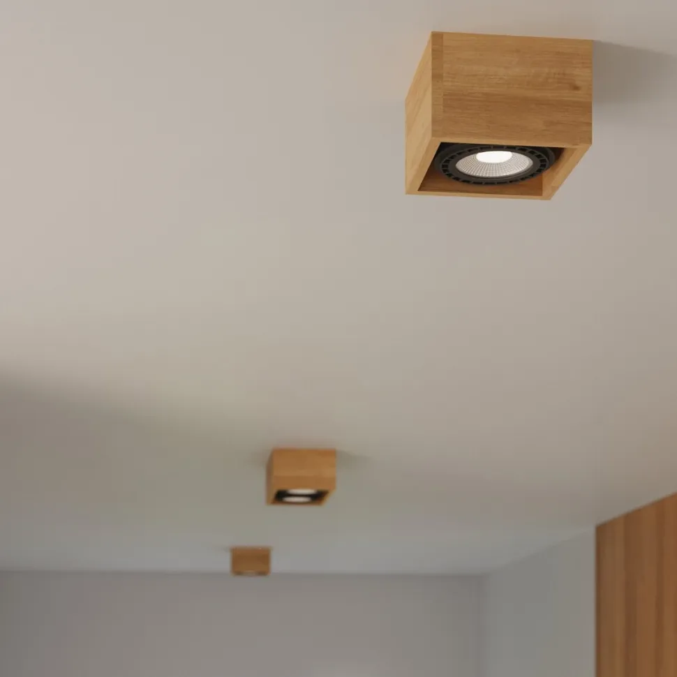 Plafon QUATRO 2 naturalne drewno