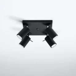 Plafon RING 4 czarny