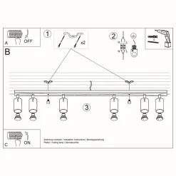 Plafon RING 6L biały