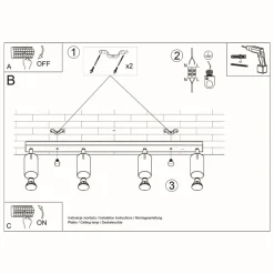 Plafon RING 4L biały