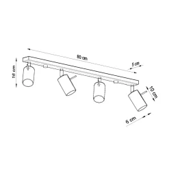 Plafon RING 4L chrom