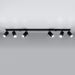 Plafon RING 6L czarny