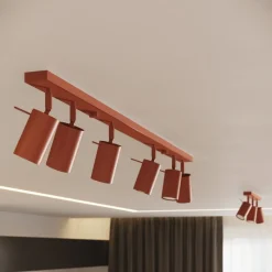 Plafon RING 6L ochra czerwona