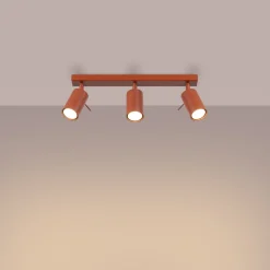 Plafon RING 3L ochra czerwona