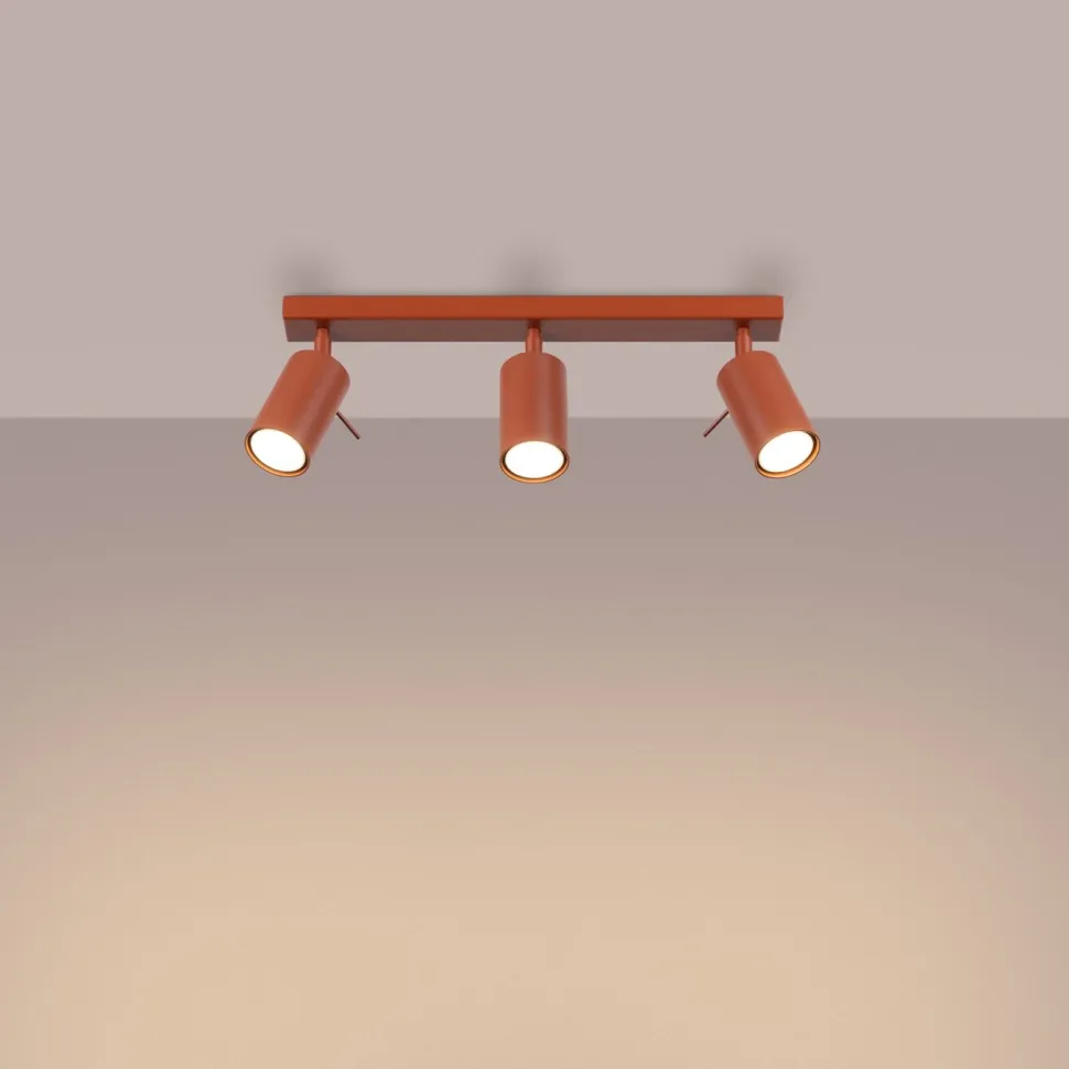 Plafon RING 3L ochra czerwona