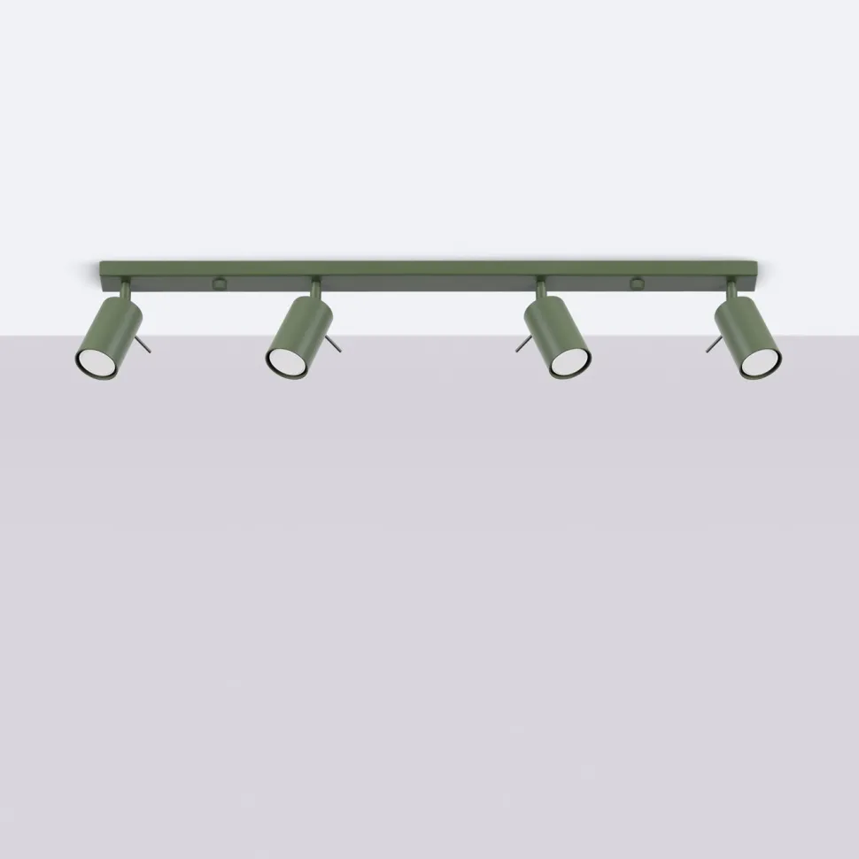 Plafon RING 4L zielony oliwkowy