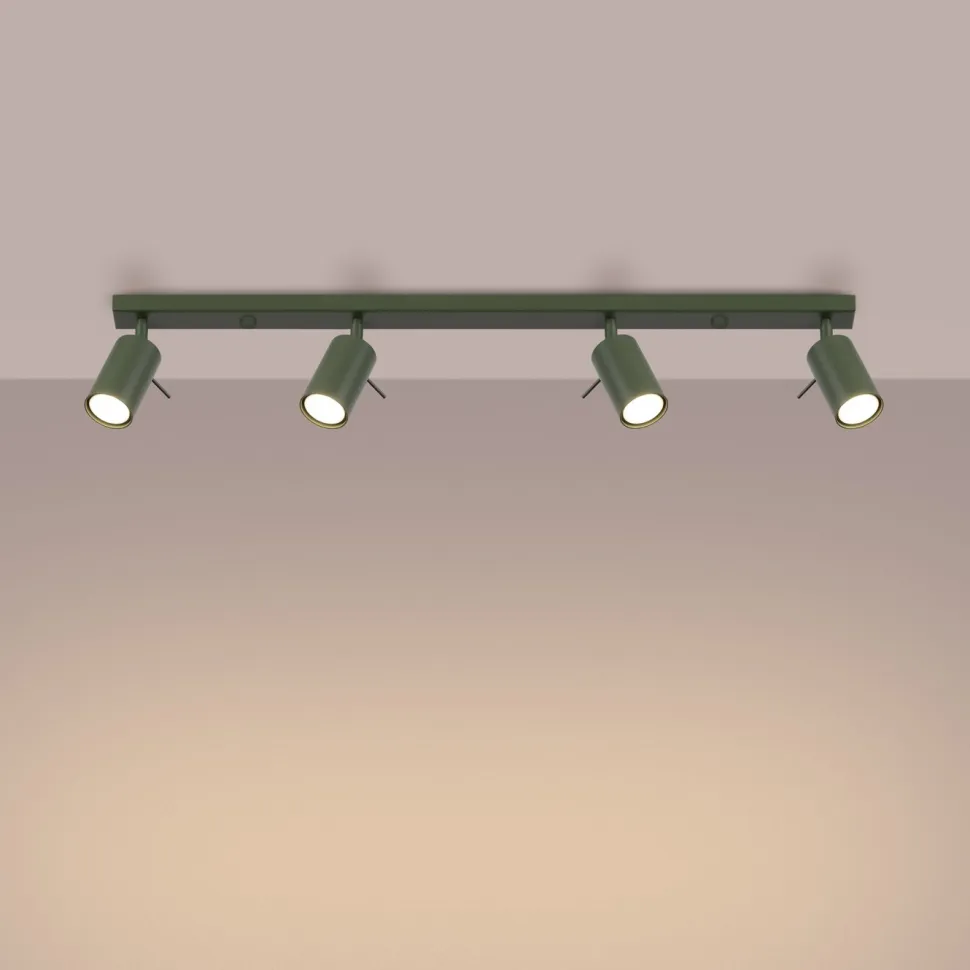 Plafon RING 4L zielony oliwkowy