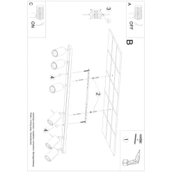 Plafon RING 6L zielony oliwkowy