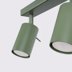 Plafon RING 6L zielony oliwkowy