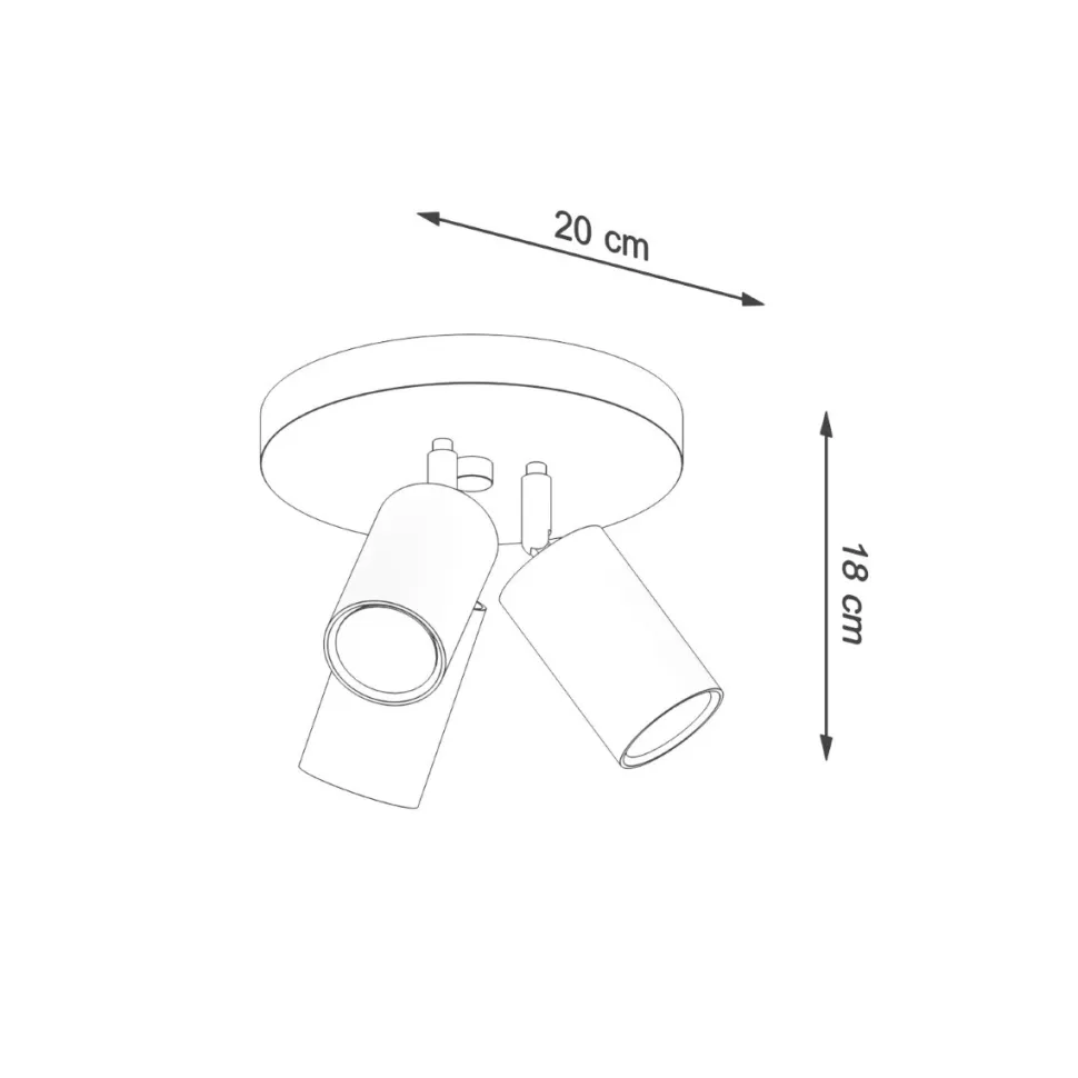 Plafon RING 3P biały