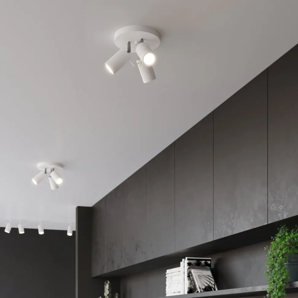 Plafon RING 3P biały