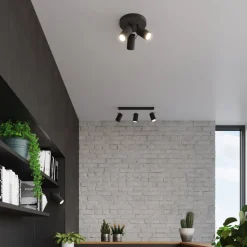 Plafon RING 3P czarny