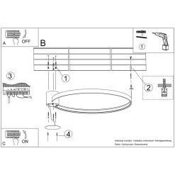Plafon RIO 110 biały LED 4000K