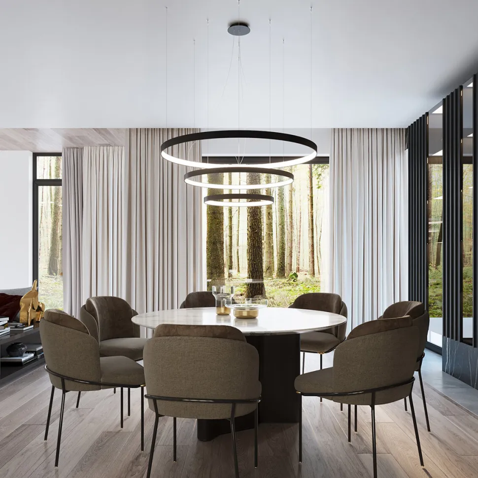 Plafon RIO 55 czarny LED 4000K